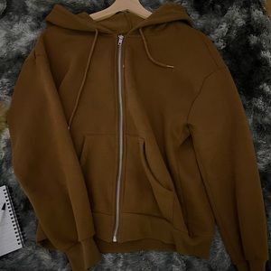 Brown zip up hoodie